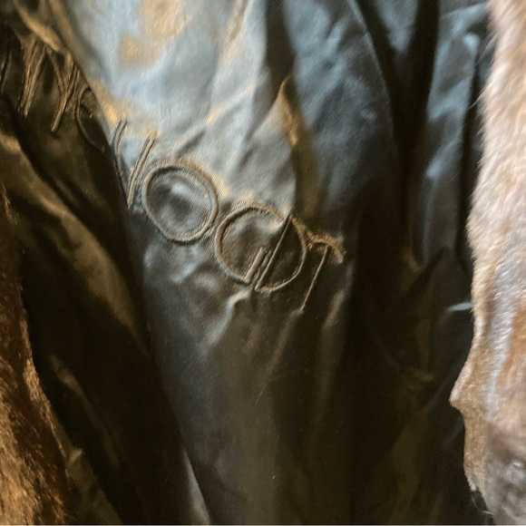 Christine Vogdt Cut Fur Coat Mink Brown/black Vintage Women’s - Picture 7 of 11